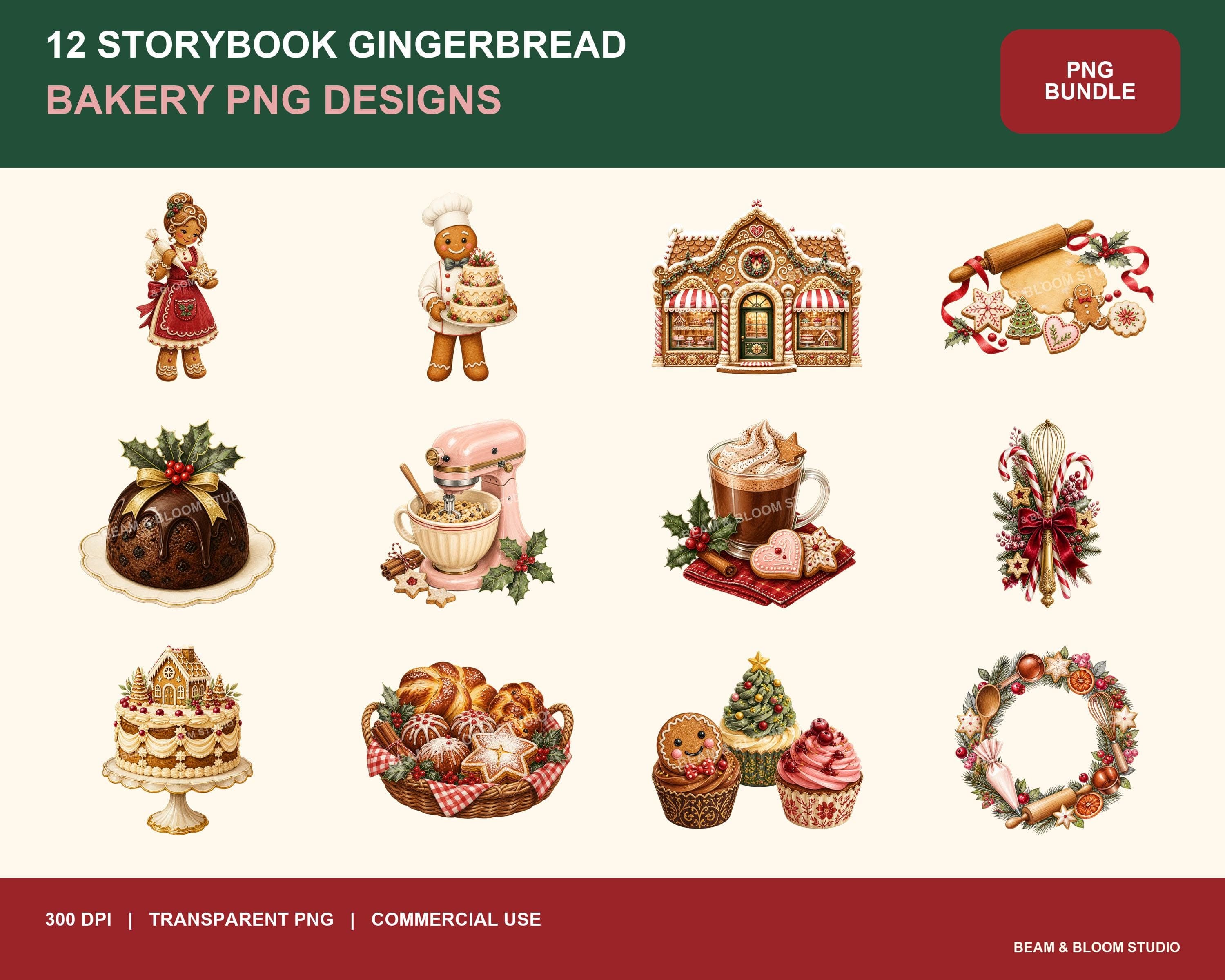 Gingerbread Bakery PNG Bundle