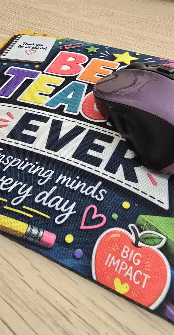 Teacher Mouse Mat, Teacher Appreciation Gift, Inspiring Minds Design