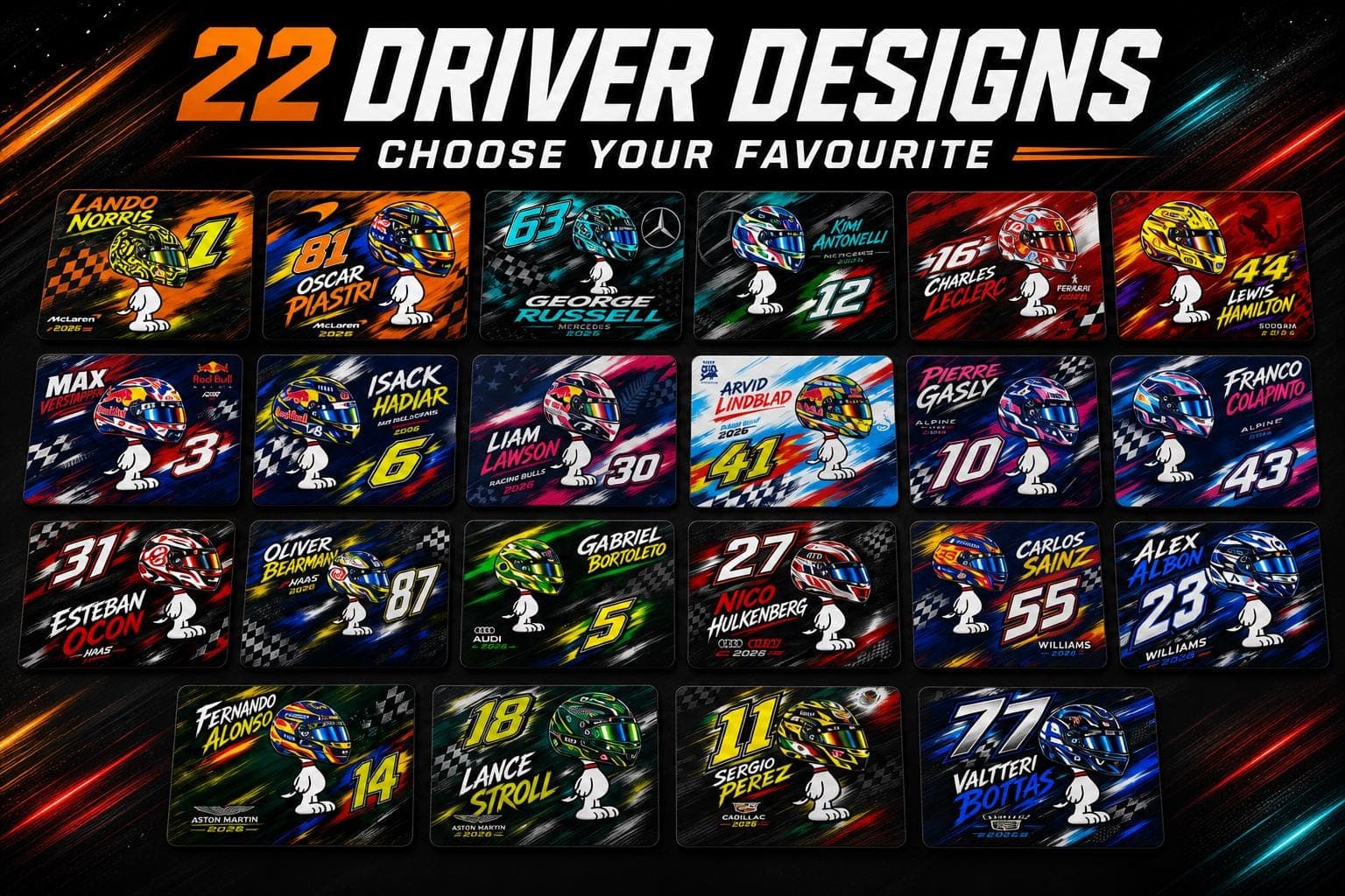 2026 F1 Driver Mouse Mat