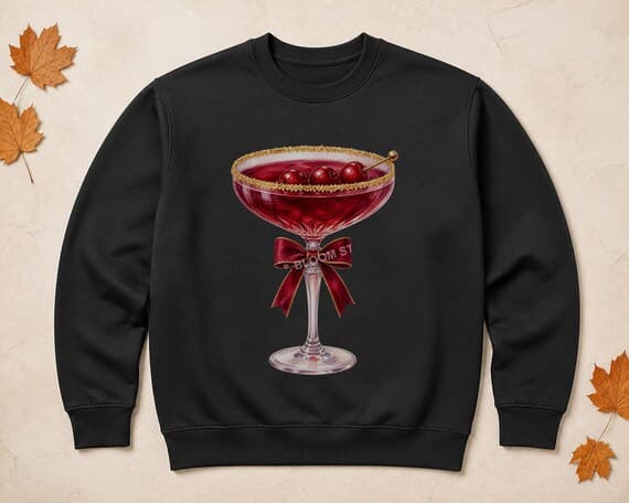 20 Jewel-Tone Christmas Cocktails PNG Bundle