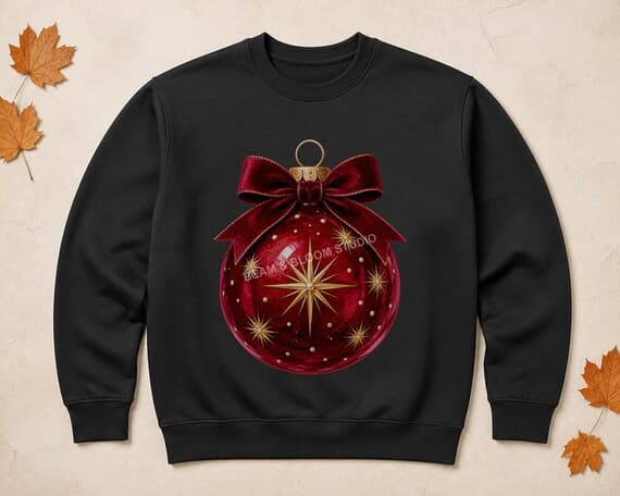 Retro Christmas Ornament PNG Bundle