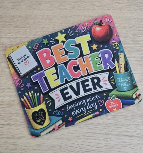 Teacher Mouse Mat, Teacher Appreciation Gift, Inspiring Minds Design