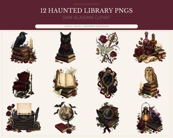 Haunted Library PNG Clipart