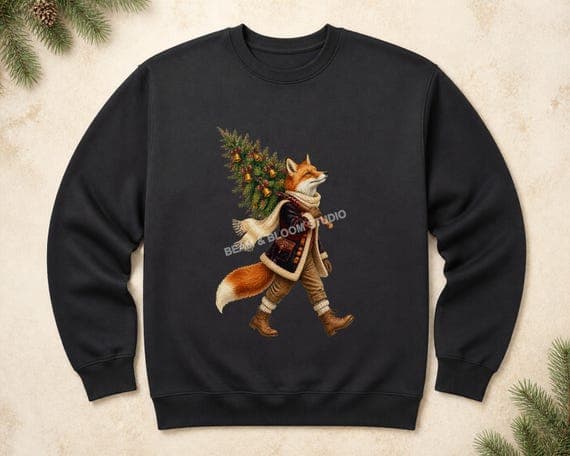 Woodland Christmas Animals Clipart