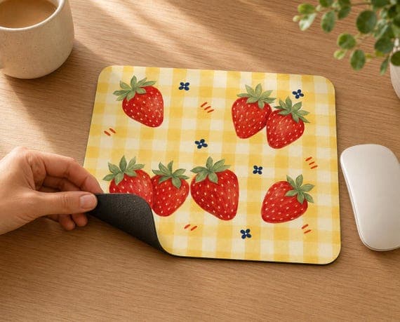 Strawberry Botanical Mouse Mat