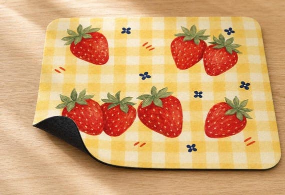 Strawberry Botanical Mouse Mat