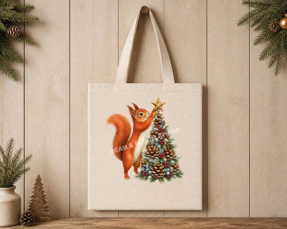 Woodland Christmas Animals Clipart