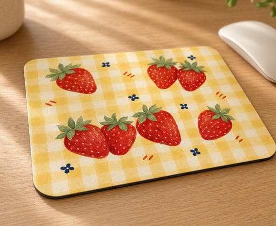 Strawberry Botanical Mouse Mat