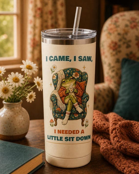 Funny Frog PNG, Cottagecore Toad Shirt Design, Relatable Sit Down (Digital PNG)