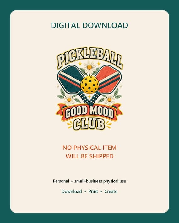 Digital download notice explaining that no physical item is shipped and small-business physical use is included.